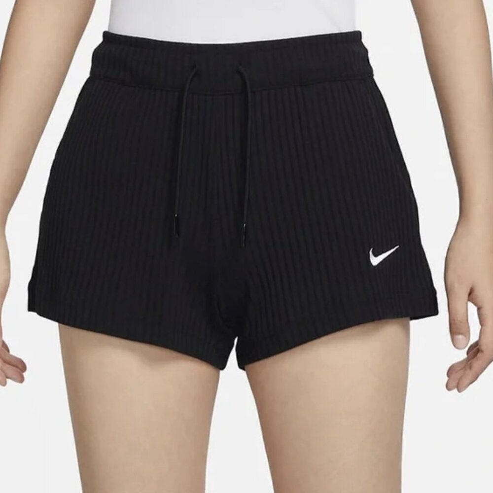 NIKE / HIGH WAIST RIBBED JERSERY SHORTS / SIZE SMALL